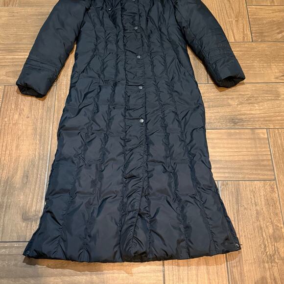Cole Haan Black Long Puffer Coat Down Feather Womens Sz Medium - Picture 4 of 16